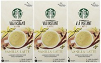 Starbucks Via Vanilla Latte - Pack Of 3 - (15 Servings Total), New, Free Shippin on sale Starbucks Via Vanilla Latte - Pack Of 3 - (15 Servings Total), New, Free Shippin on sale