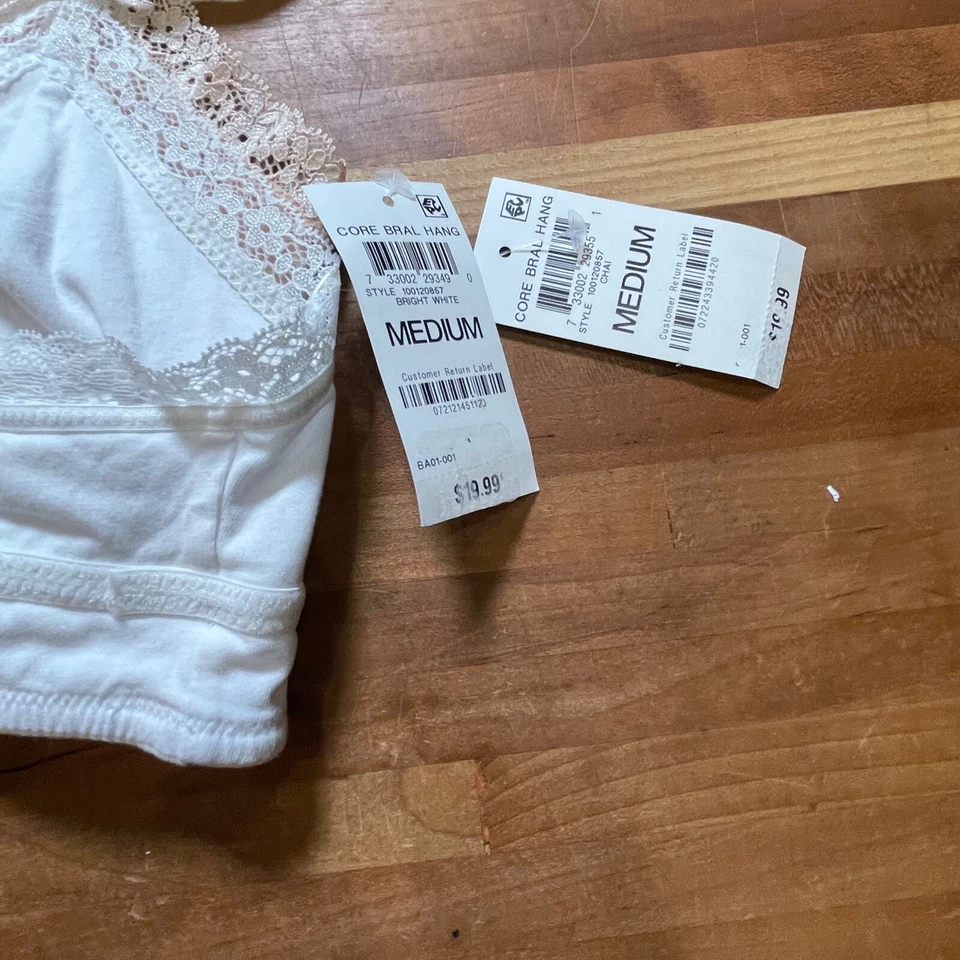 Jenni на повторять широкий кружевной бюстгальтер, набор из 2 желтовато-коричневый/белый средний  - Изображение 2 из 4