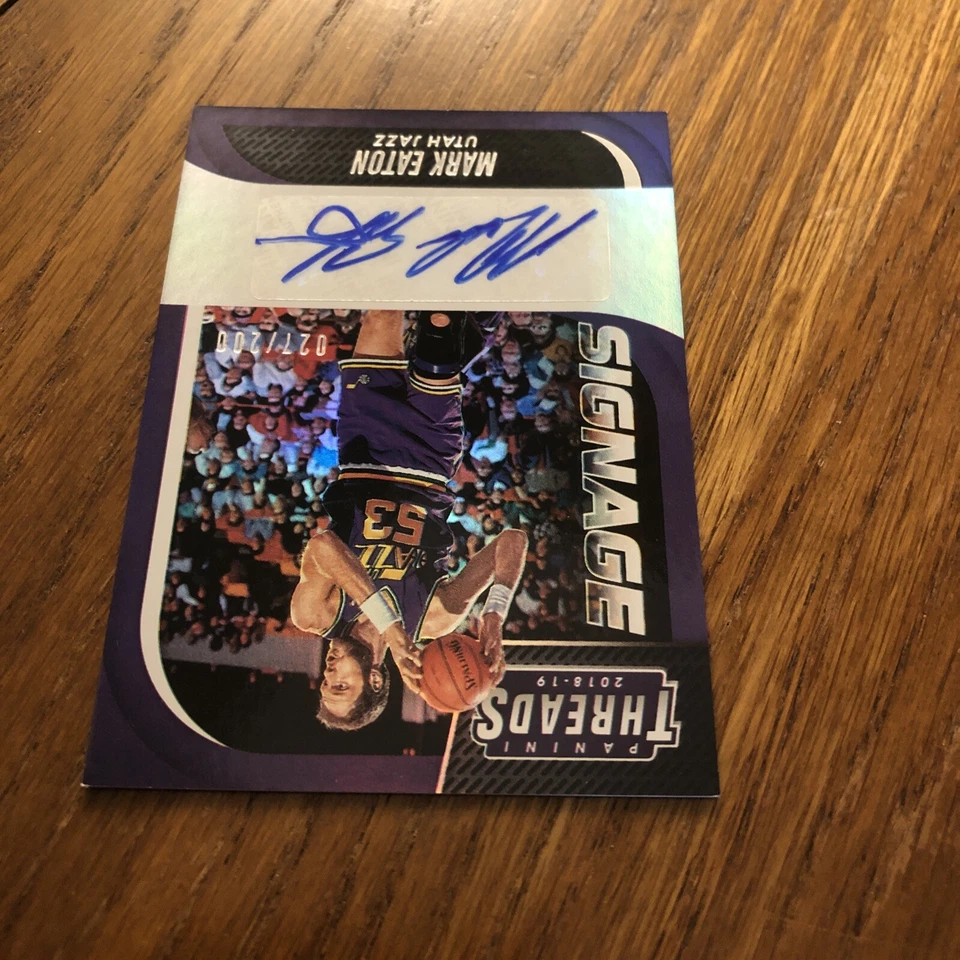 Mark Eaton 2018-19 Panini Threads Signage Autograph #d 27/200 Auto - Image 4 of 4