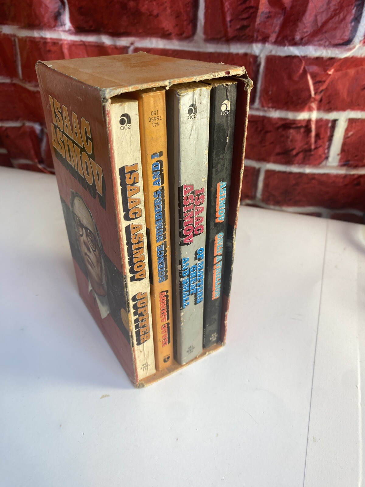 Isaac Asimov Box Set Orange Red Books Jupiter Only a Trillion Science ...