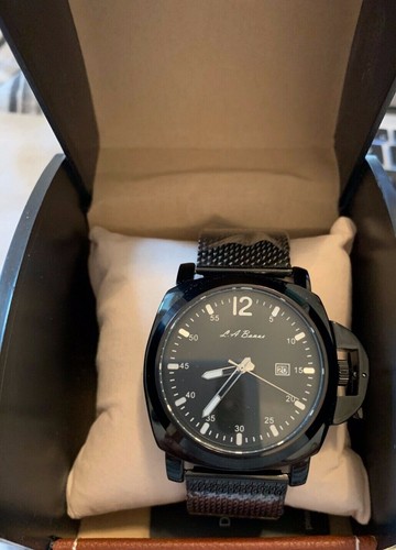 NEW - MEN’S LA BANUS CROWN GUARD WATCH WITH STAINLESS STEEL SHARK MESH STRAP. - Picture 9 of 10