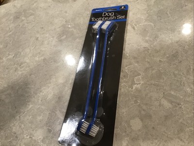 Two-piece Dog Toothbrush Set: Double Sided Canine Dental Hygiene Brushes