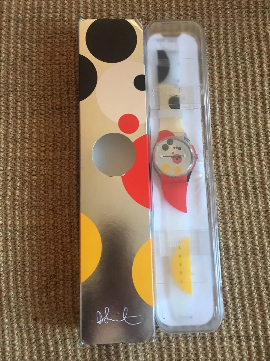 New SWATCH Mickey Spot Damien Hirst Watch Limited Edition Needs