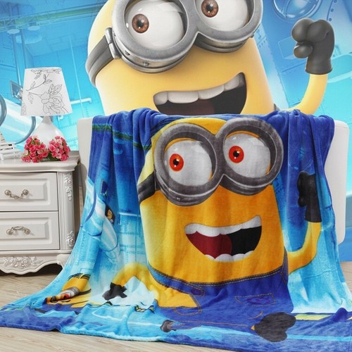 NEW KIDS WINTER MINK BLANKET SOFT BOYS MINION DESPICABLE POLAR RUG GIFT CHILDREN - Picture 2 of 3