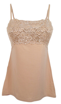 Top in pizzo modal donna Tramonte Canottiera Sottogiacca Elegante beige oro  | eBay