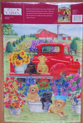 "Spring Day Puppies" Decorative Garden Flag 18"x12.5 - Bild 3 von 7