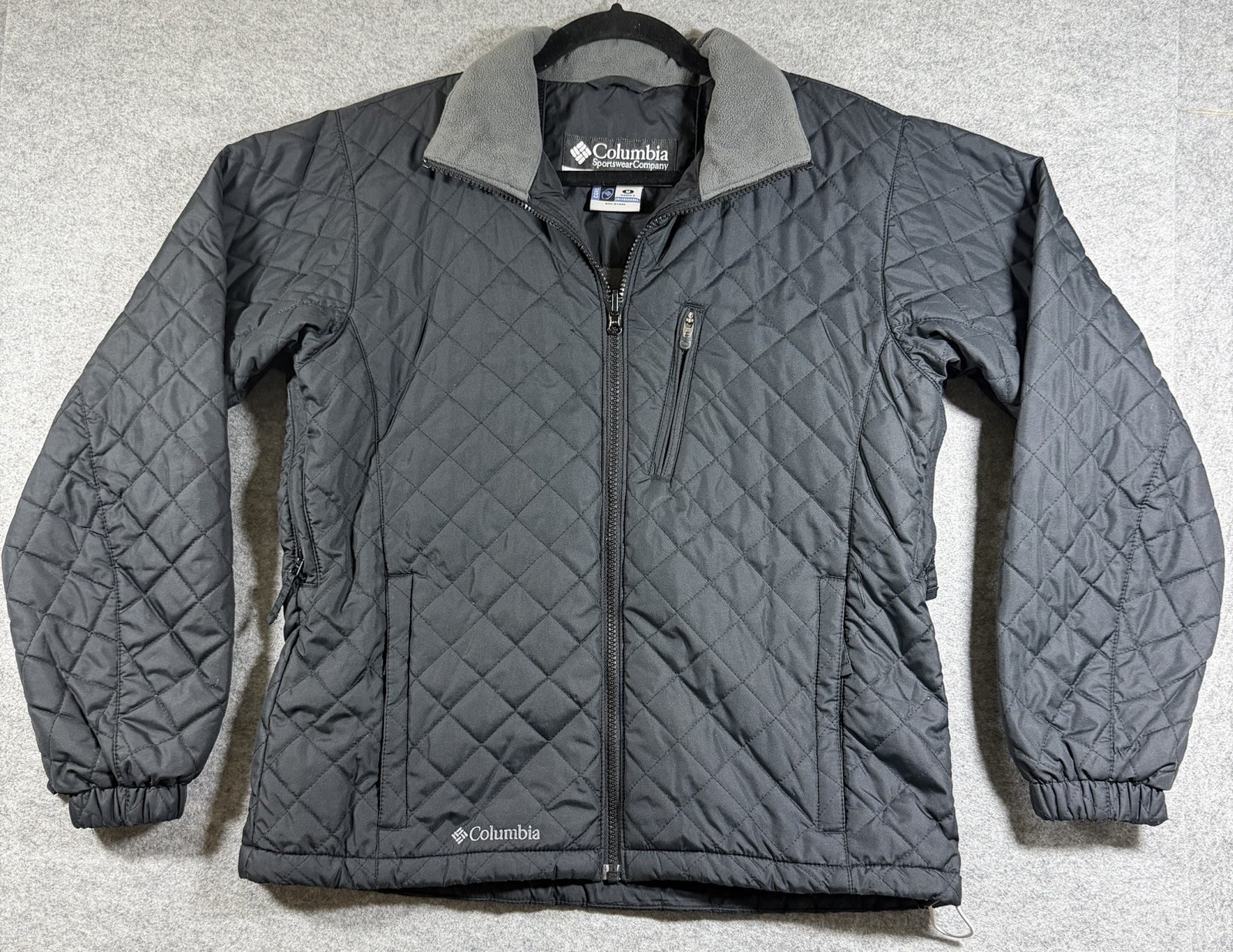 Vintage Columbia Core Interchange Jacket Womens M Black Quilted Insulated Coat