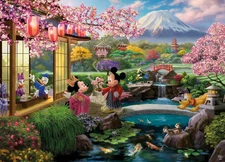 Ceaco - Disney - Thomas Kinkade - Mickey & Minnie in Japan - 1000 Piece Jigsaw P
