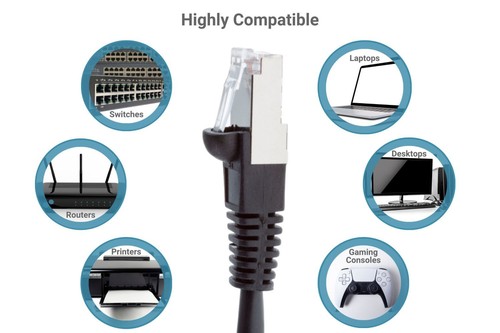 CAT5e Shielded Ethernet Patch Cable, Snagless, 5 Foot, - Lifetime Warranty - 第 7/7 張圖片