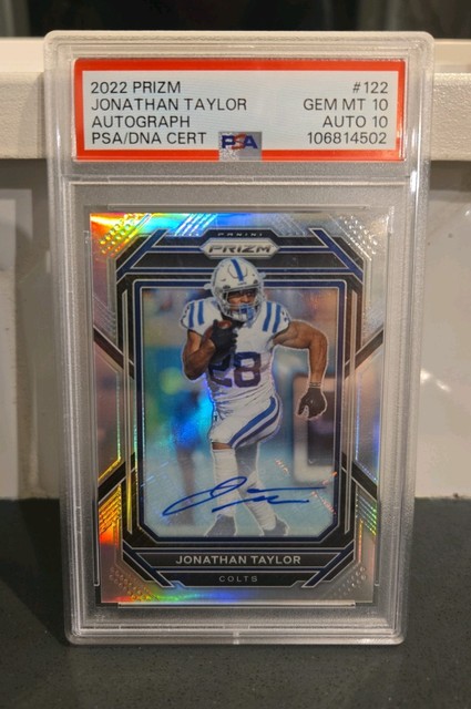 2022 Panini Prizm - Jonathan Taylor #122 Silver Prizm Auto / PSA 10 Auto 10