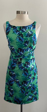 Banana Republic Green Floral Print Sleeveless Dress sz 8