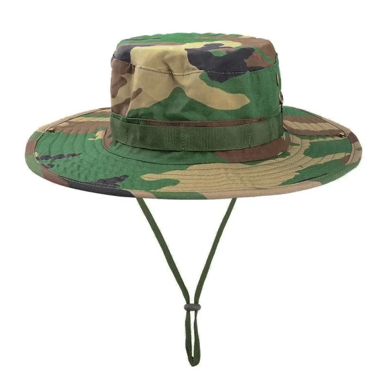 Boonie Bucket Hats Outdoor Fishing Hunting Wide Brim Mesh Camo Safari Sun Cap