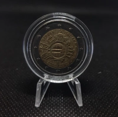 2 euros Italie 2012 - 10 ans de l'Euro, TB, sous capsule. - Photo 1/2