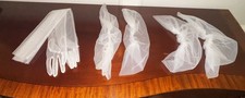 Bridal Sheer Opera-Length Gloves 3 Pairs Soft Tulle Wedding Gloves