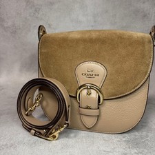 Coach CA424 Leather Crossbody Bag Brown Vintage Authentic