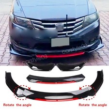 For Honda City Gloss Front Bumper Lip Splitters Spoiler Lower Red Chin Protector For Honda City Gloss Front Bumper Lip Splitters Spoiler Lower Red Chin Protector