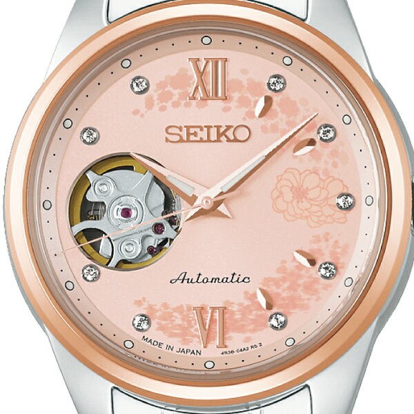稼働SEIKO エクセリーヌ 2Pダイヤ ピンク〈T-003〉 SEIKO Selection SSDE024 Sakura Blooming 2026 Limited Automatic