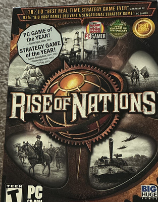 Microsoft Game Studios Rise of Nations PC Strategy Simulation T-Teen w/ Manual