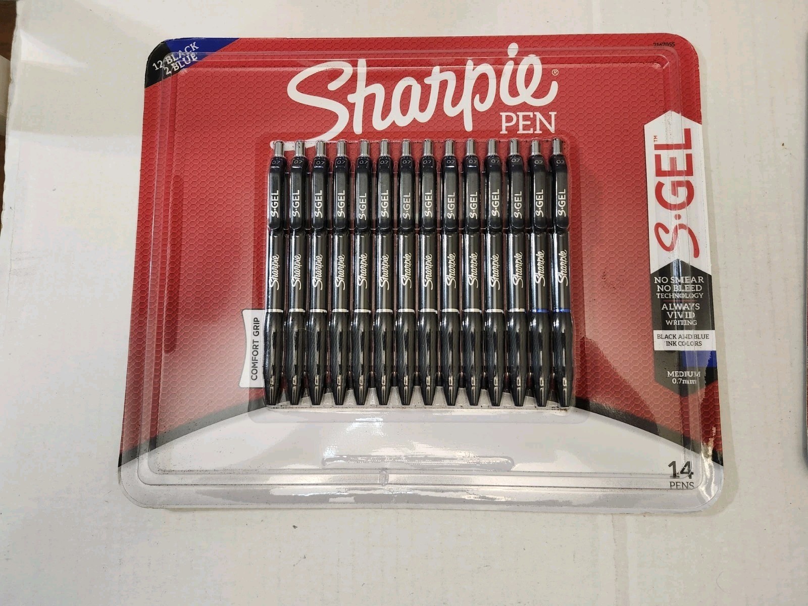 Sharpie S-GEL Gel Pens Medium Point (0.7mm) Black & Blue Ink