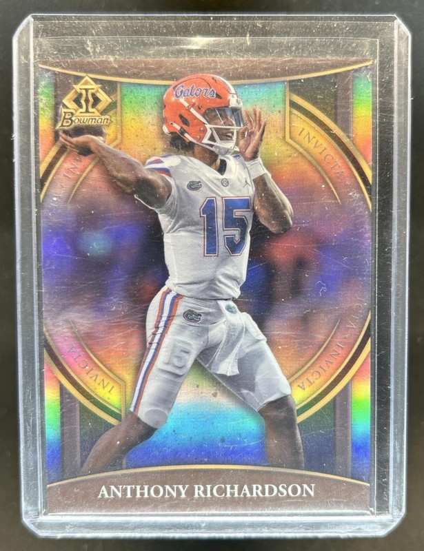 2022 Bowman University Chrome Anthony Richardson Invicta Refractor RC #BI-6