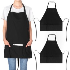 Jubatus 2 Pack 3 Pockets Adjustable Bib Apron 65 Polyester 35 Cotton Fabric...