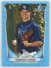 2014 Bowman Draft Cameron Varga #CDP57 Chrome Blue Wave Refractors Rays A-2