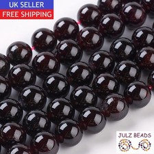 Garnet Gemstone Round Beads - Natural Dark Red Crystals - 4mm - 1 Strand (88pcs)