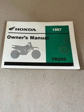 1987 Honda TR200 FatCat Owners Manual Factory OEM Dealership Book
