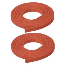 2 Pcs Faux Suede Leather Strap 5mm x 1.1 Yard Leather String Cord, Orange