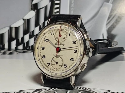 BREITLING "CLASSIC" CHRONOGRAPH FOR MEN CHROMED METAL CASE CIRCA 1940