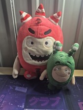 Two Oddbods Plush Soft Toys Fuse 12 Inches( talking)and Zee 5 1/ 2 Inches