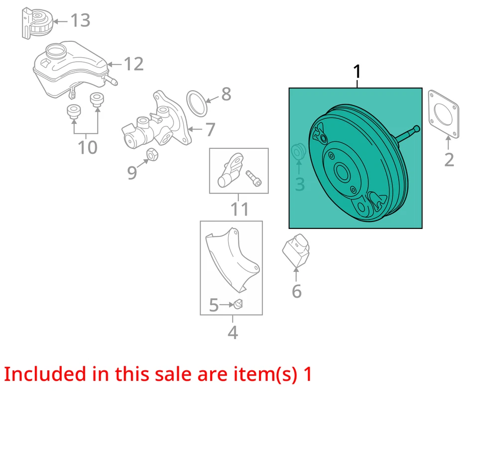 Audi TT 2008 potencia de freno OEM 138 k millas - LKQ380160289 Foto 4 de 4