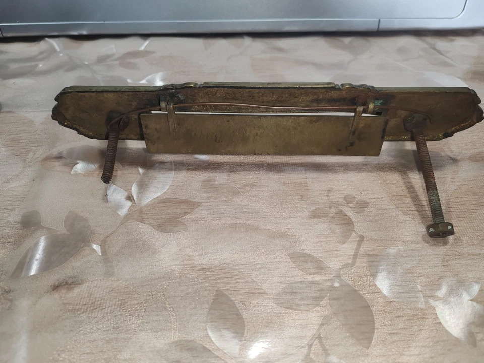 Ancienne Bel Poignée De Porte Façade Boîte aux lettres laiton Art Nouveau - Photo 4/4