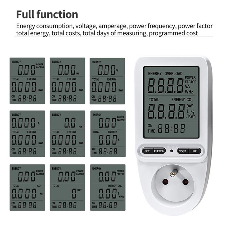 Smart Power Socket Digital Display Power Meter Household Intelligent ...