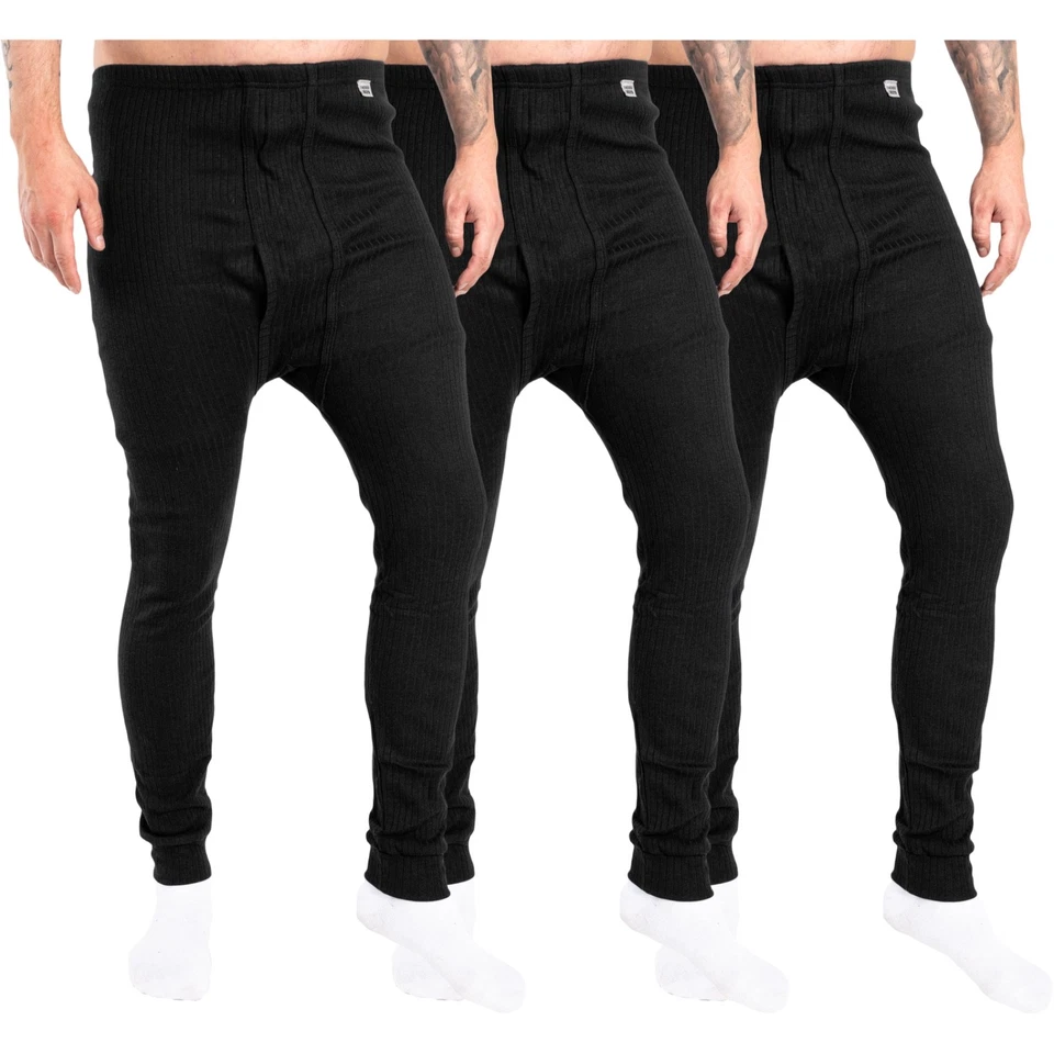 Herren Thermo lange Unterhose 3er Pack Thermowäsche Unterwäsche Baumwolle Set - Bild 2 von 4