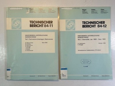 Nagra: Technischer Bericht 84-11. Mikroben-Untersuchung Nordschweiz. Teil 1: Tec