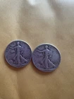 Lot Of 2 1942 Walking Liberty Half Dollar