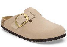 NEW Birkenstock Boston Big Buckle Nubuck Leather Sandcastle Women EU31-41