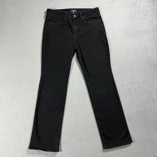 NYDJ Jeans Womens 8P Black Marilyn Straight Lift Tuck Stretch Mid Rise Denim