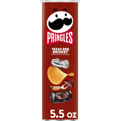 Pringles Texas BBQ Barbecue Brisket 5.5oz New Limited Potato Crisps Chips x1 Can