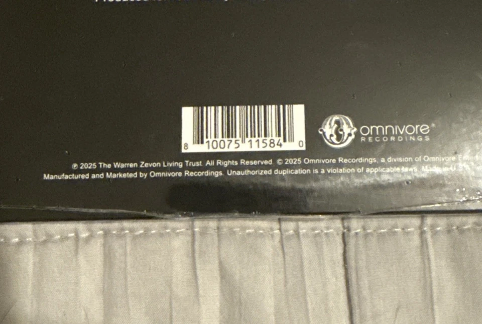 WARREN ZEVON EPILOGUE LIVE AT THE EDMONTON FOLK 2025 RSD BLACK FRIDAY 2X LP! NEW - Image 4 of 4