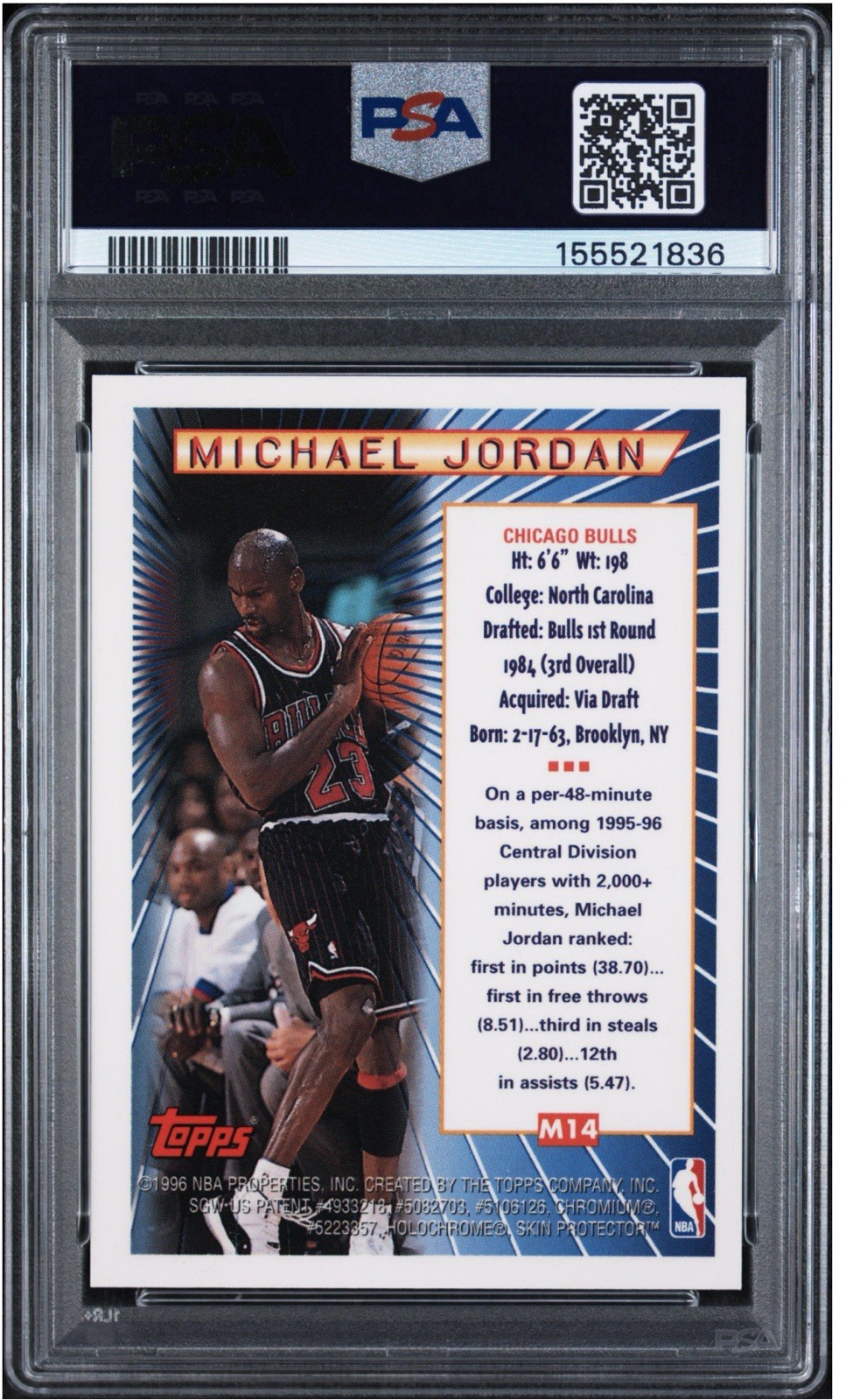 1996-97 Topps - Super Team Champions Mystery Finest Michael Jordan #M14 PSA 9🔥 view 2