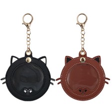 1x Dog Hair Collector Keychain Bag Charm PU Leather Memorial Pet Hair Keepsake