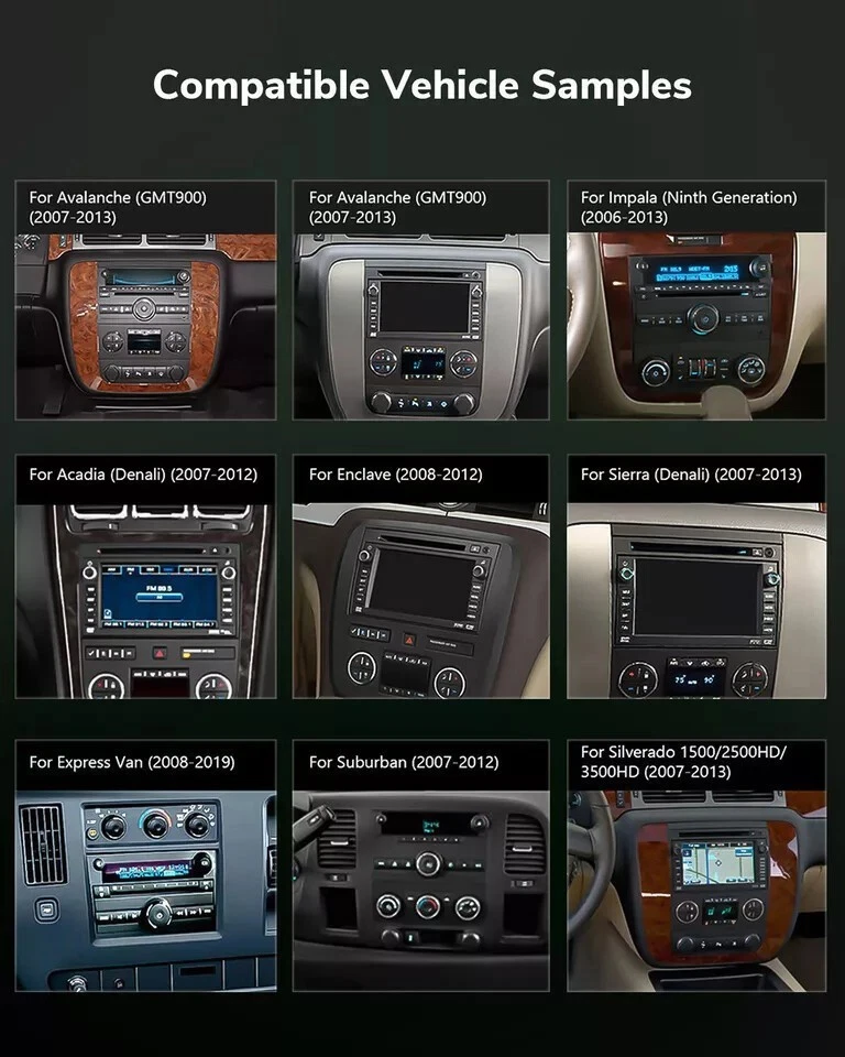 2+64G For 2007-2014 Chevrolet Tahoe Apple CarPlay Android15 GPS Car Radio Stereo - Imagem 4 de 4