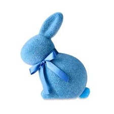 Way To Celebrate Flocked Blue Bunny 9" Lightweight Decor