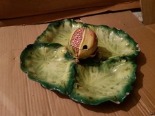 Antipastiera dipinta a mano MAIOLICA di NOVE  BARETTONI ANTONIBON Bassano 1950