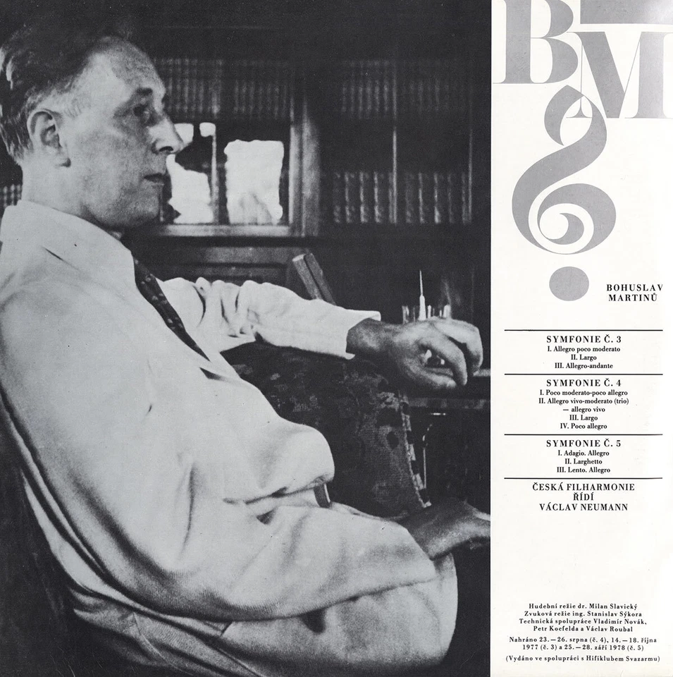 2LP MARTINU Symphonies 3, 4 & 5 NEUMANN Czech PO Supraphon 14102771 QUADRO NM- - Image 2 of 3