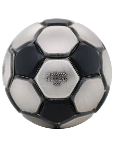2022 5000 Francs FIFA World Cup Soccer Ball 30g Silver Spherical Coin - Picture 4 of 9