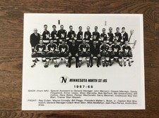 Minnesota North Stars 1967-68 Team Vintage Hockey Photo Cesare Maniago