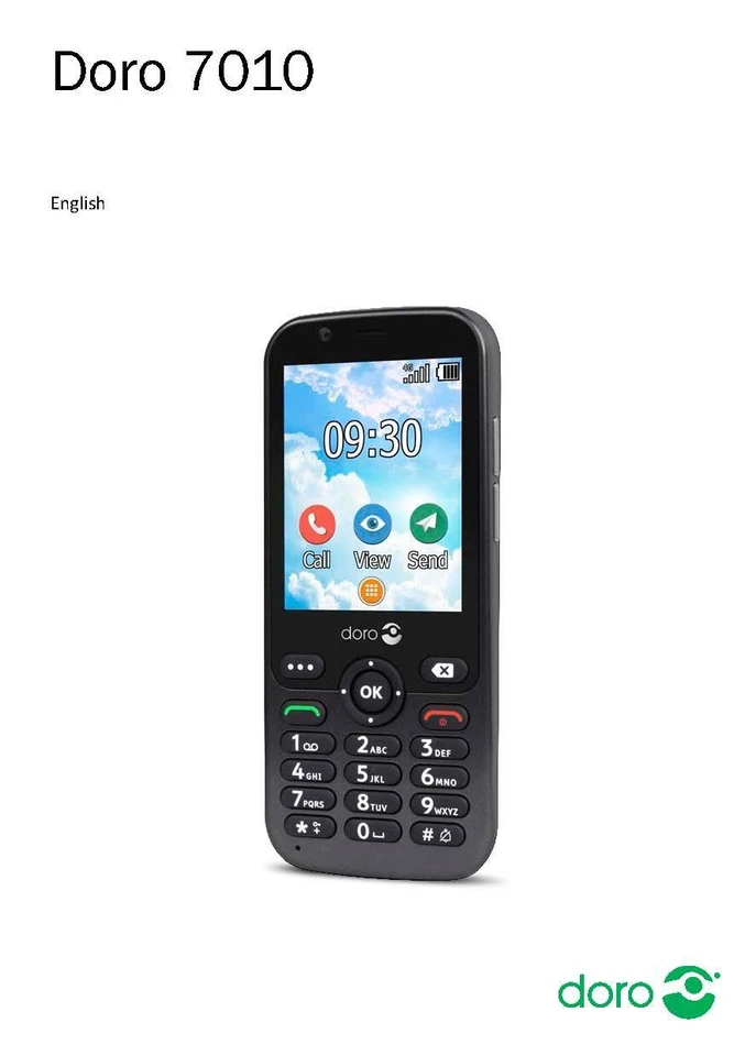 DORO 7010 PRINTED INSTRUCTION MANUAL USER GUIDE HANDBOOK 82 pages - Image 1 of 1